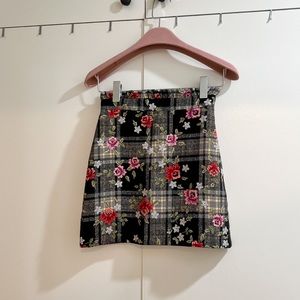 Topshop Floral Mini Skirt